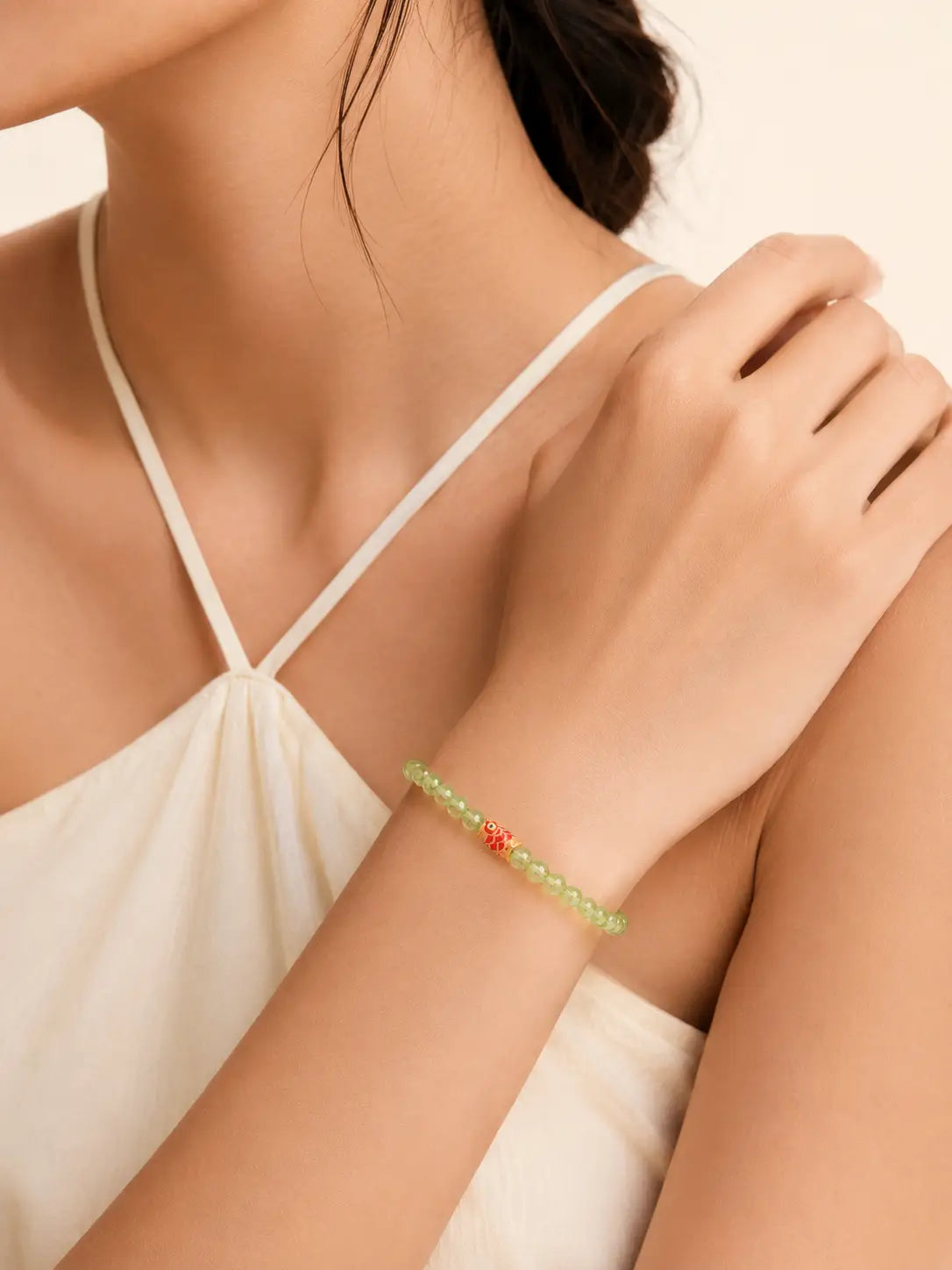 Peridot Open Path Bracelet – Koi Charm
