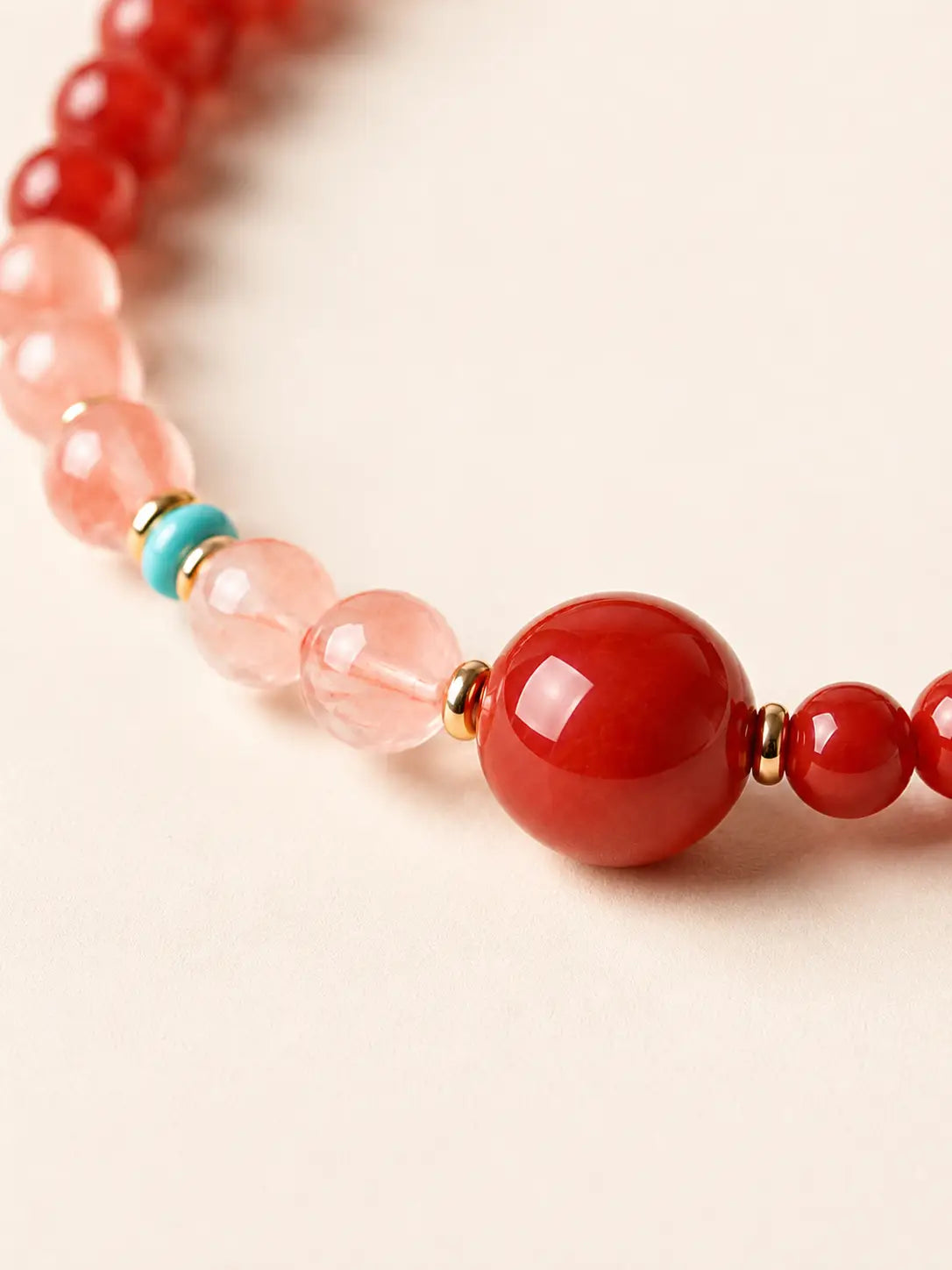 Red Agate Courage Bracelet – Double Wrap with Red Hematoid Quartz