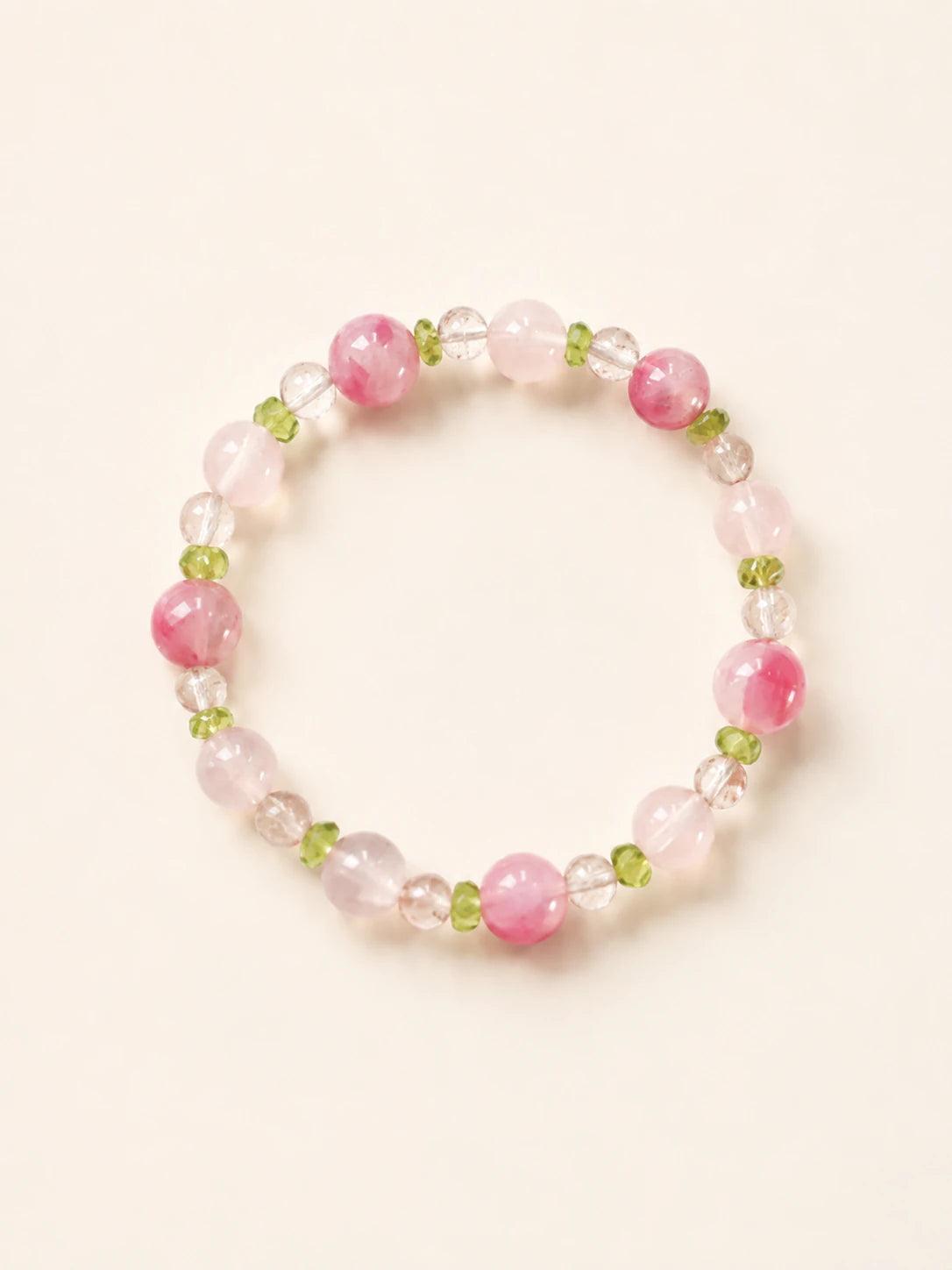 Rhodonite & Rose Quartz Mixed-Bead Bracelet