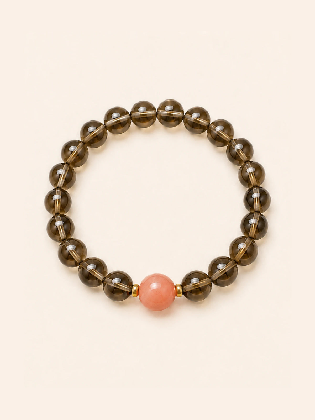 Alternate view of Smoky Quartz & Sunstone Bead Bracelet