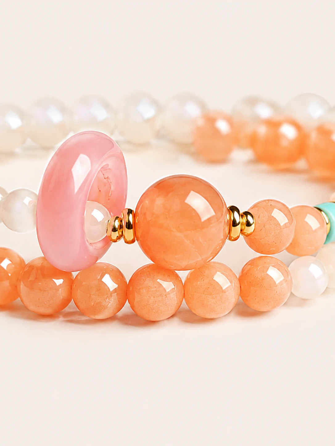 Alternate view of Sunstone & Moonstone Double-Wrap Bracelet