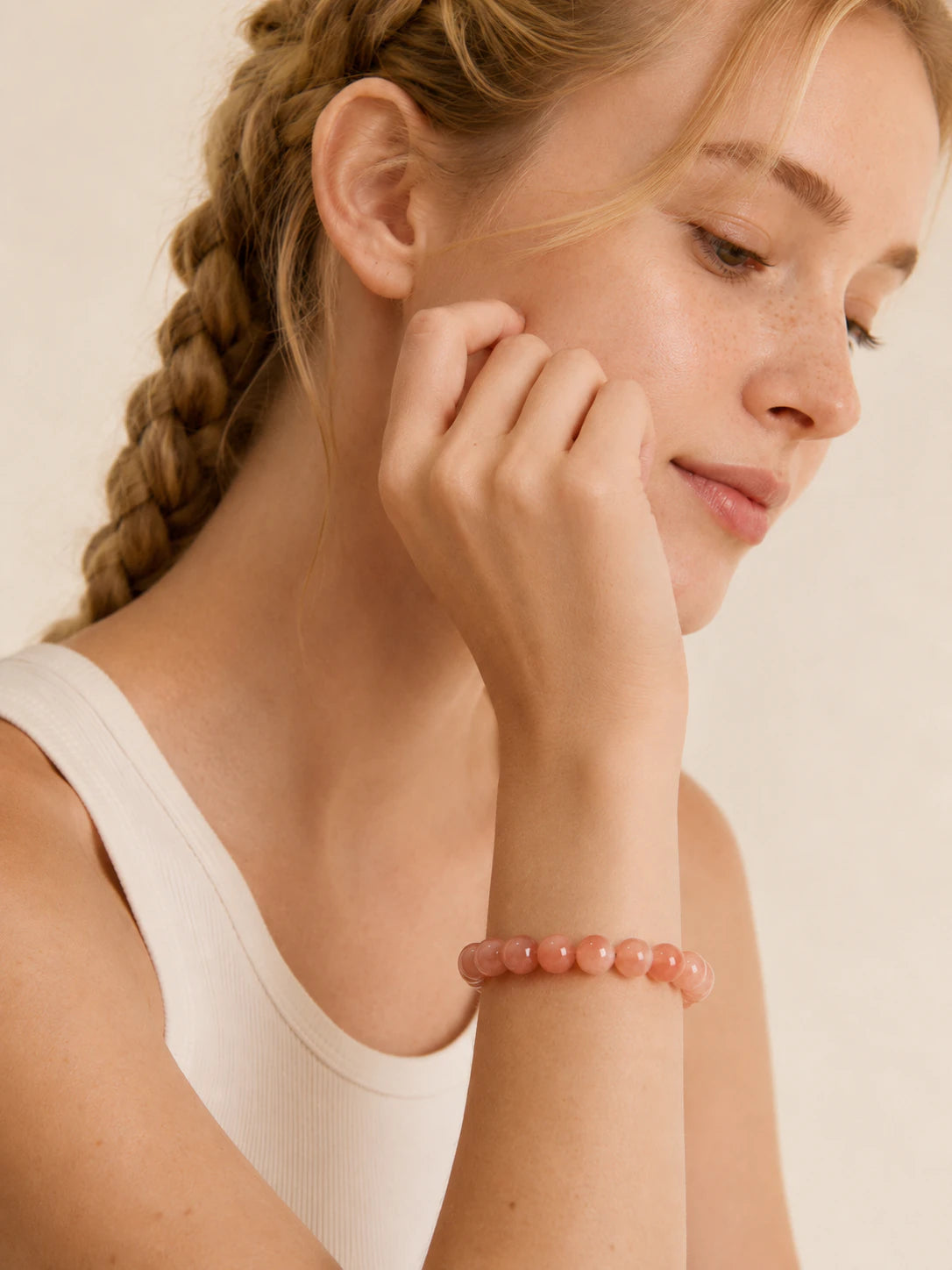 Alternate view of Sunstone Bead Bracelet