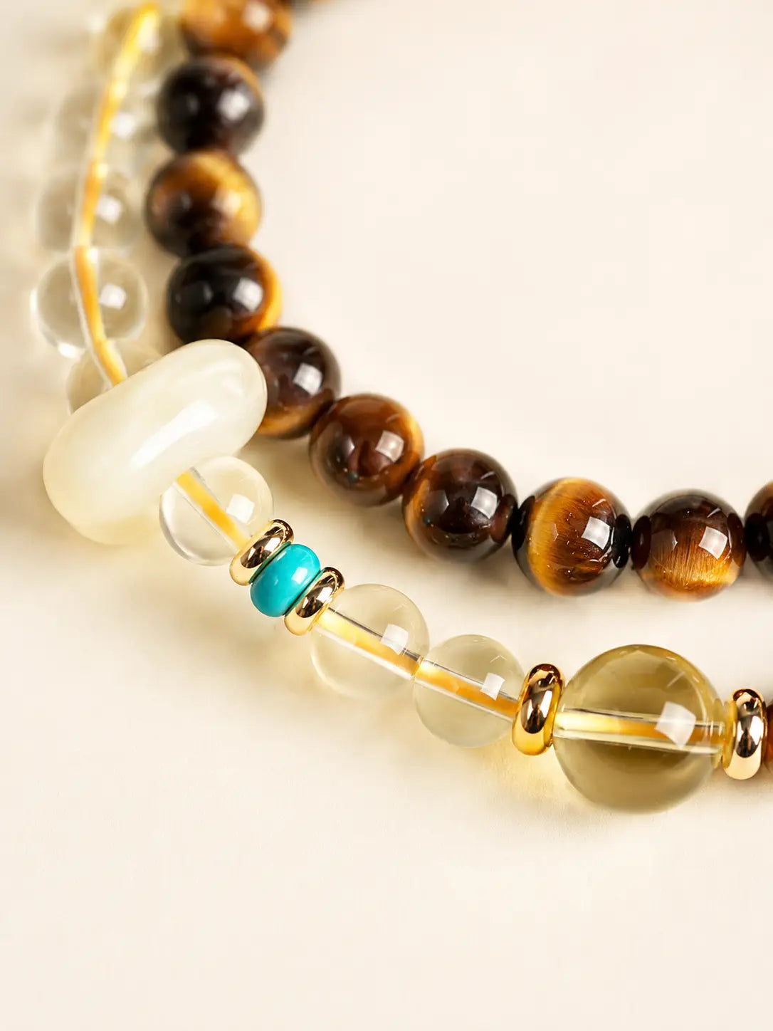 Tiger's Eye & Citrine Momentum Bracelet – Double Wrap