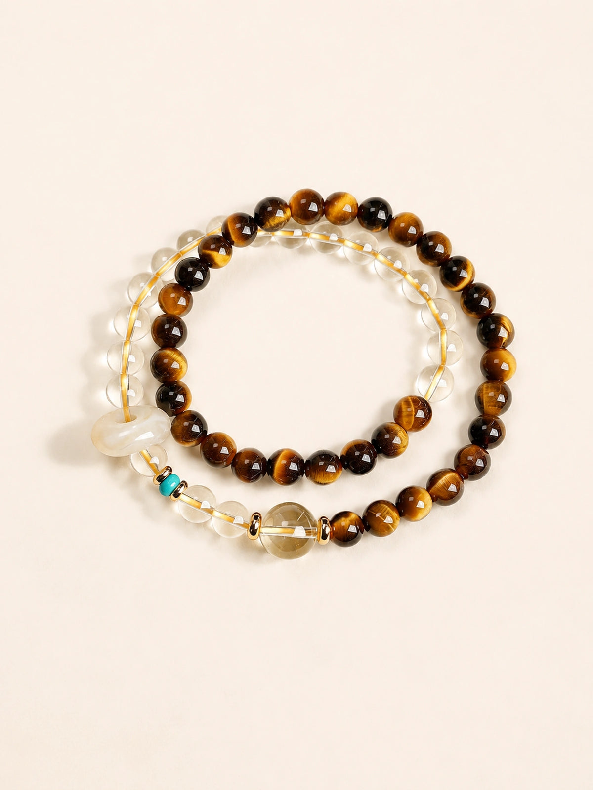 Tiger's Eye & Citrine Momentum Bracelet – Double Wrap