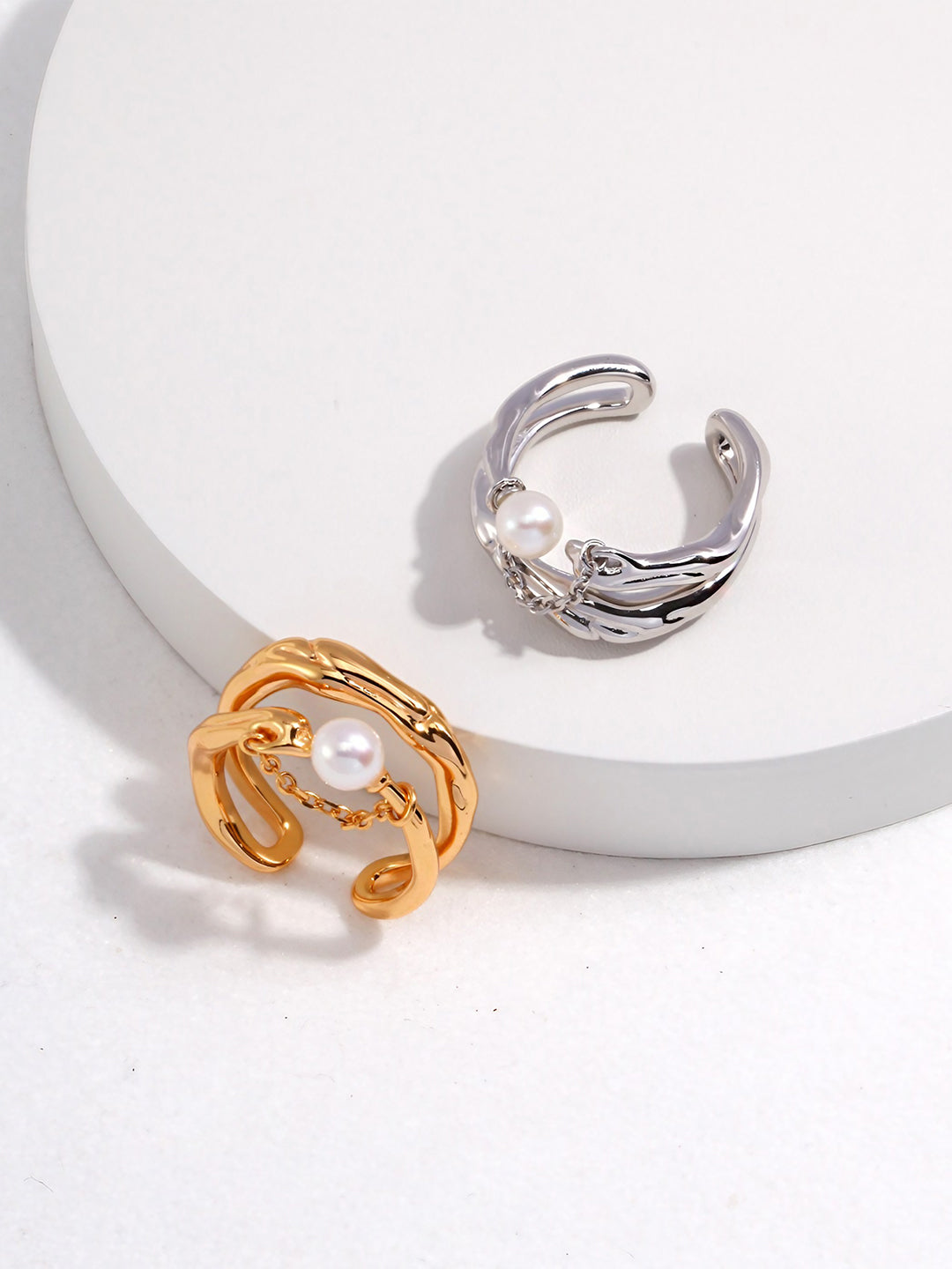 Pearl Healing Silver Ring