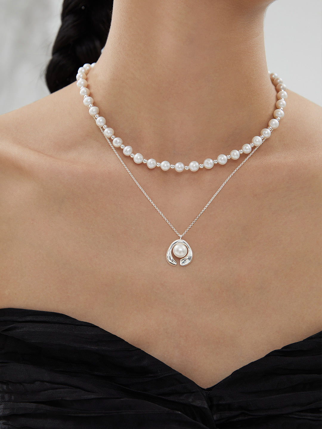 Solitaire Pearl Essence Necklace-Necklaces-SoulAdorne